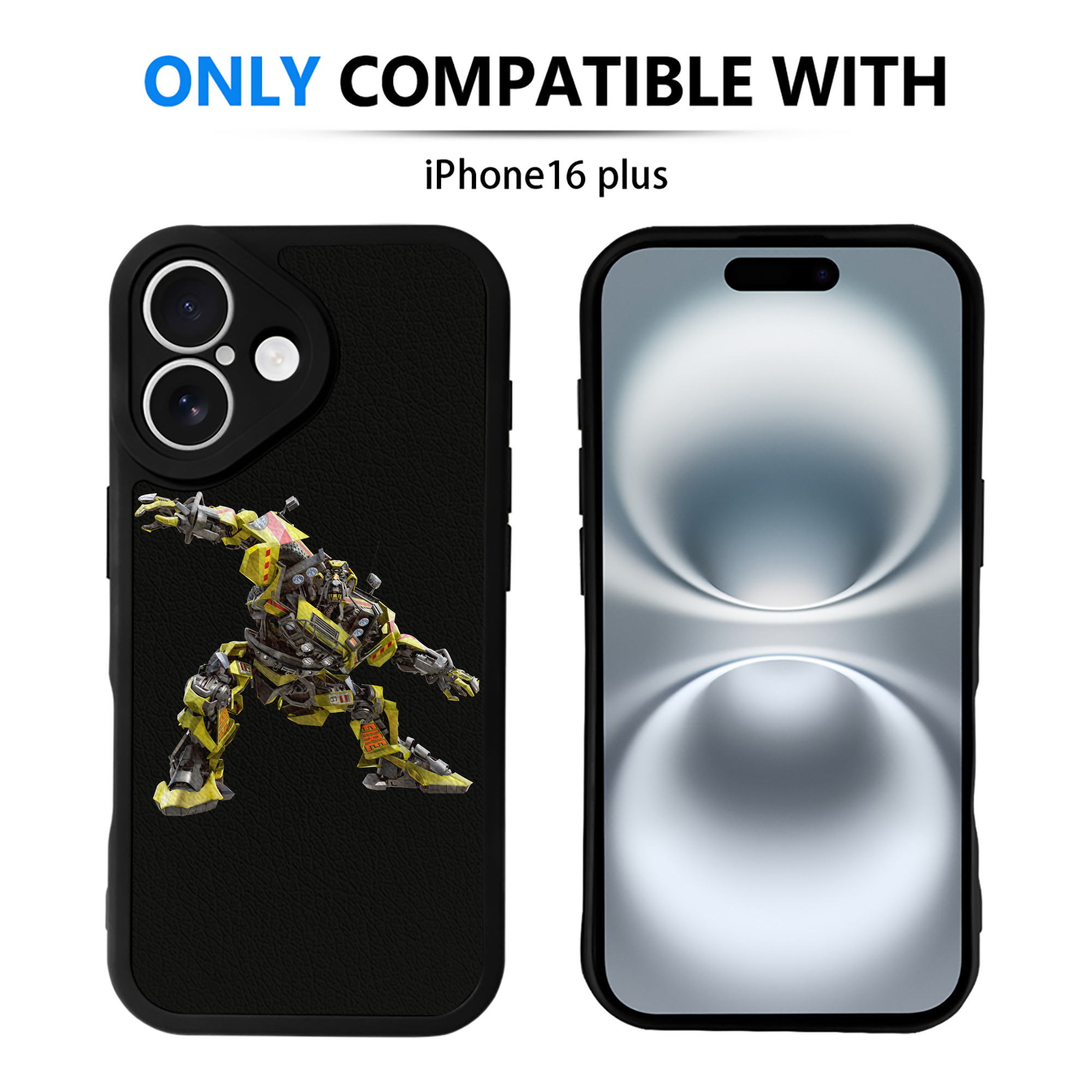 （画像用） Transformers トランスフォーマー 【iPhone 16シリーズ対応】シリコンスマホケース（レザー調） 材質：シリコン